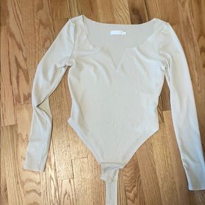 Cream Meshki bodysuit
